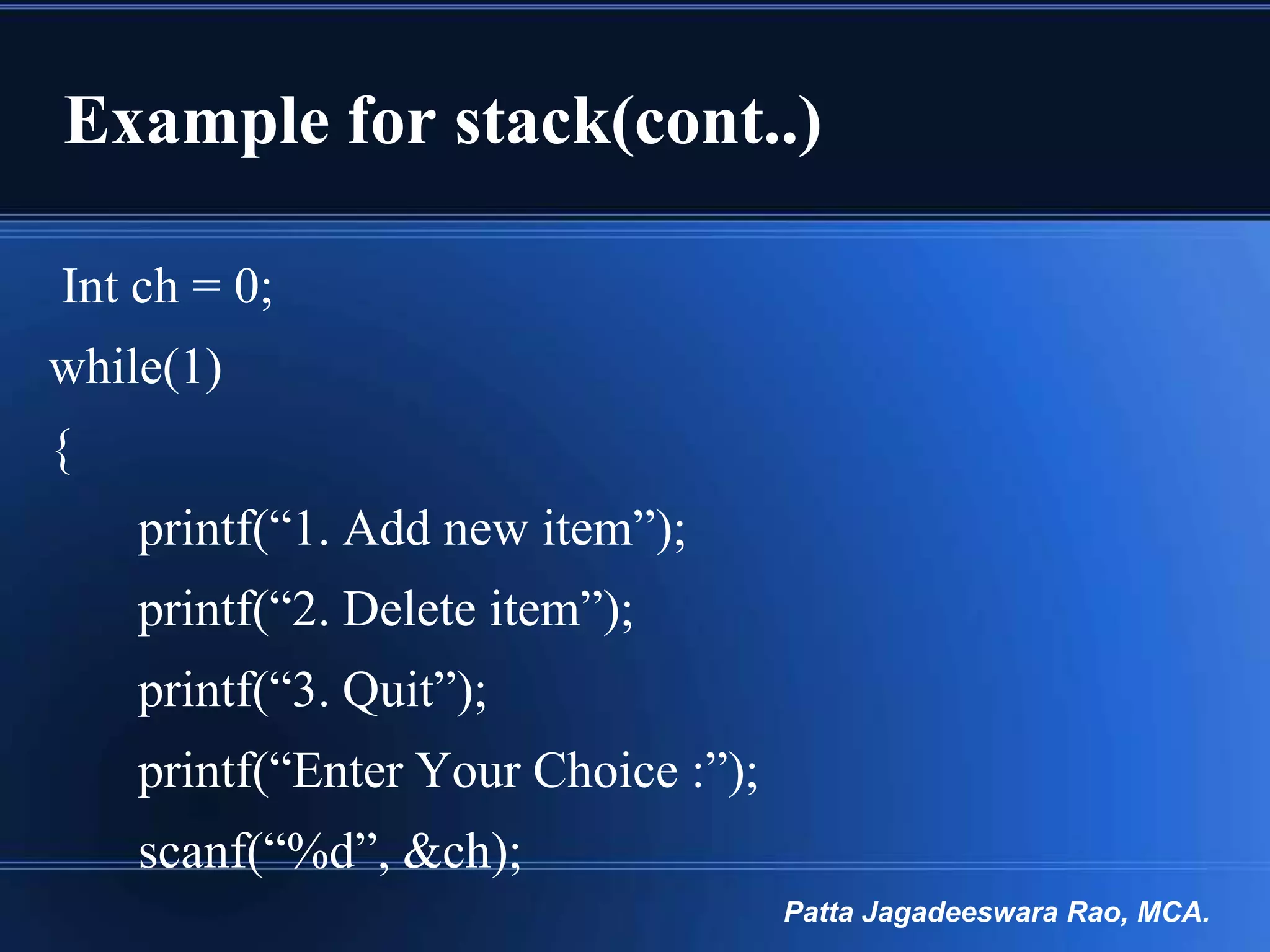 data structure, stack, stack data structure | PPT