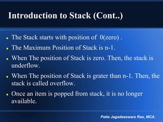 data structure, stack, stack data structure | PPT