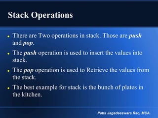 data structure, stack, stack data structure | PPT