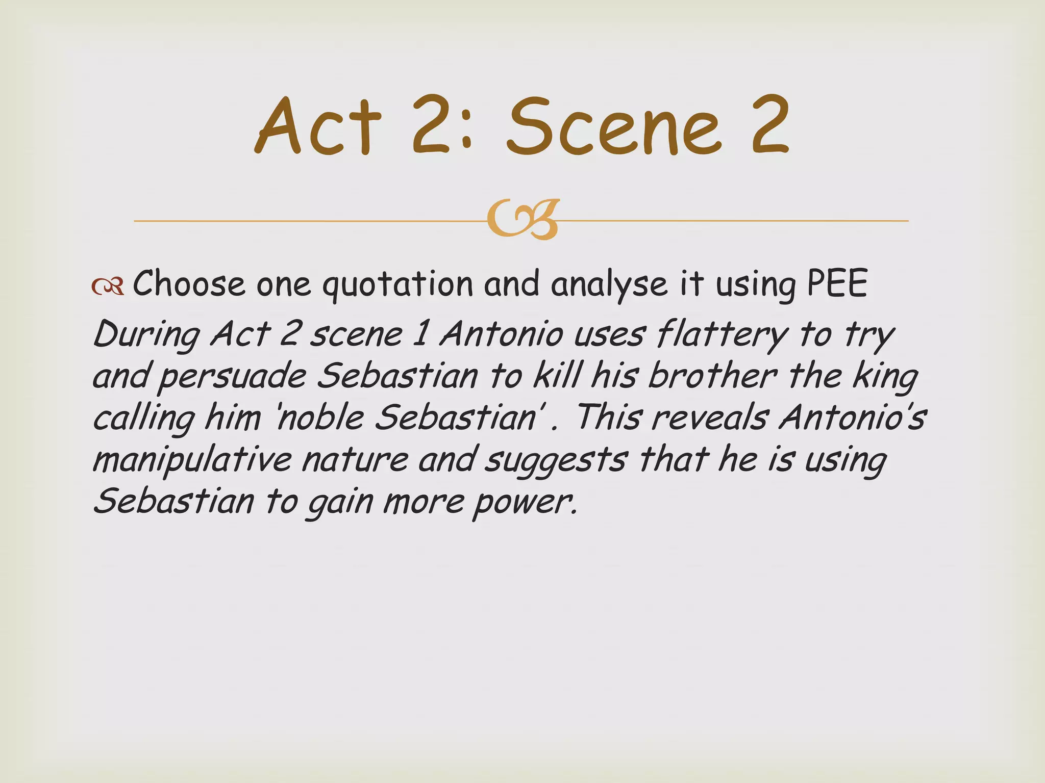 Power and language in Act 2 Scene 1 of The Tempest | PPTX