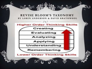 R E V I S E B L O O M ’ S TA XO N O M Y
B Y L O R I N A N D E R S O N & DAV I D K R A T H W H O L

 