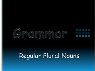 Regular Plural Nouns

 