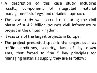 integrated material management | PPTX