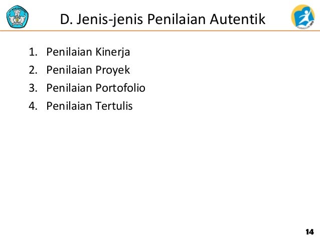 Contoh penilaian autentik