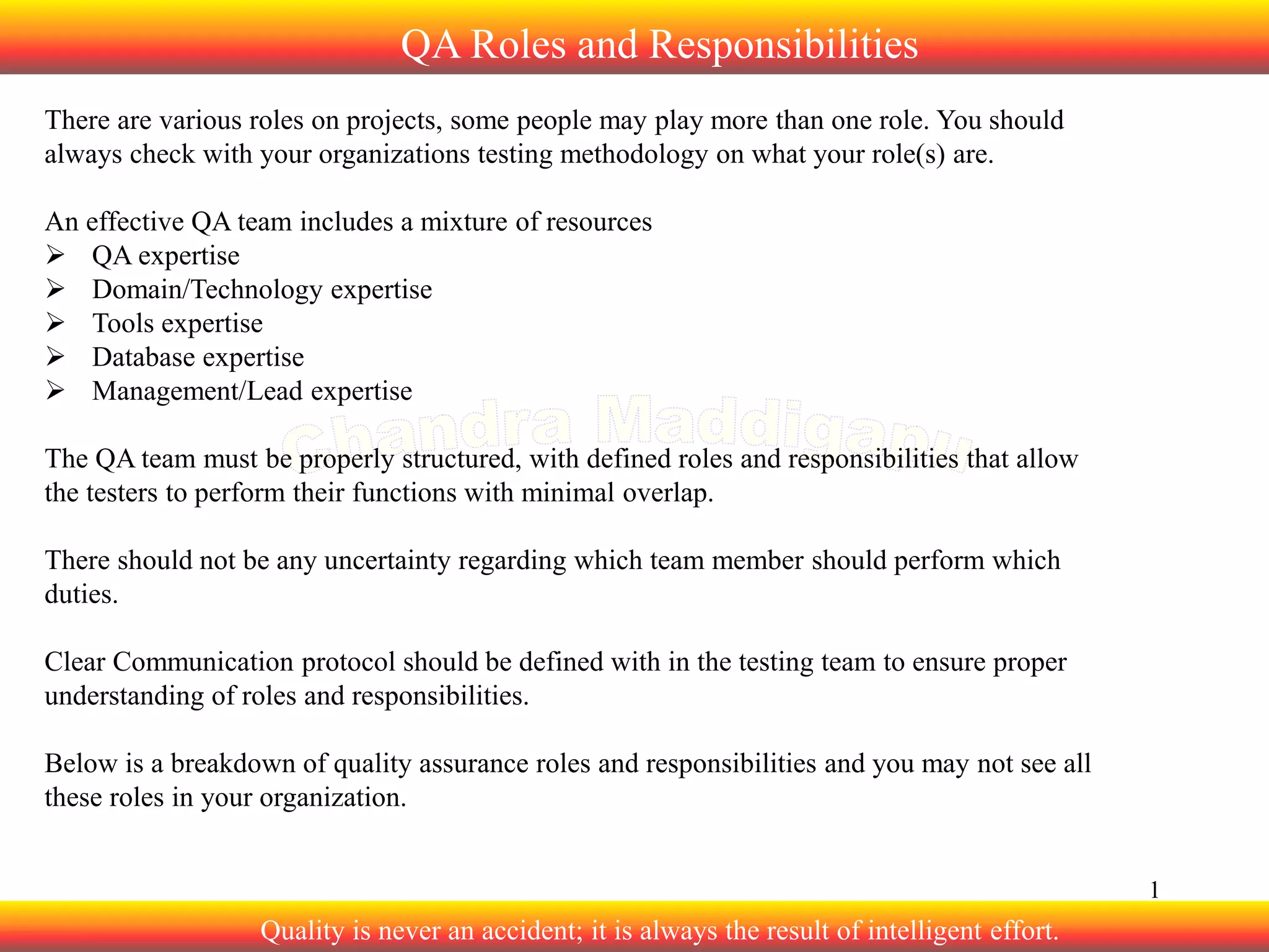 2. Softare QA roles and responsibilities | PDF