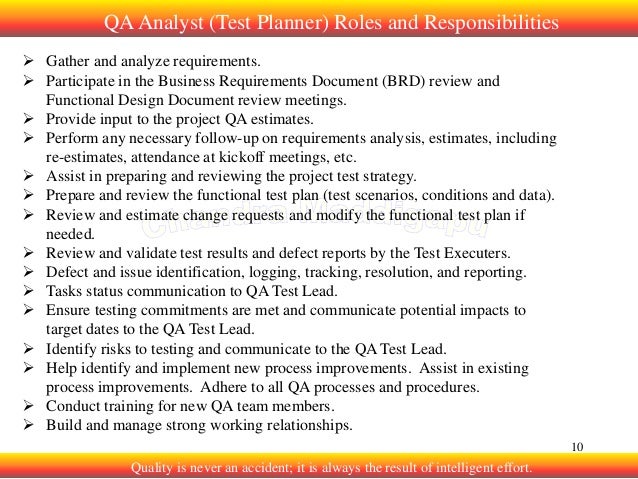 2 softare qa roles and responsibilities responsibilities of business analyst