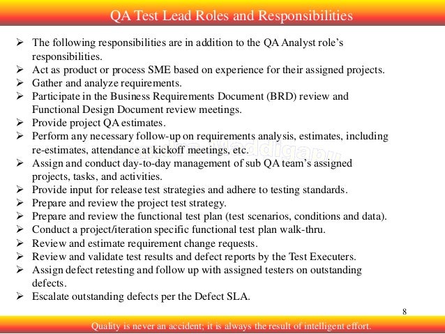 2. Softare QA roles and responsibilities