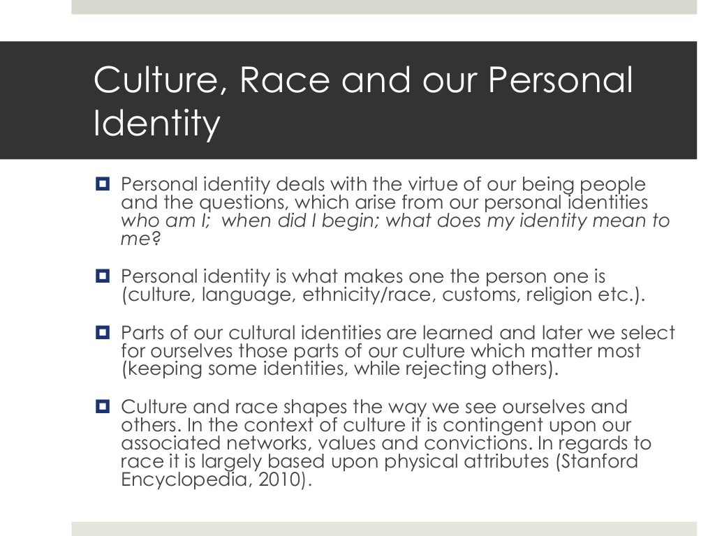 Culture and Race Identity in Higher Education