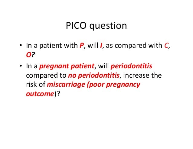 PICO Question pico-question
