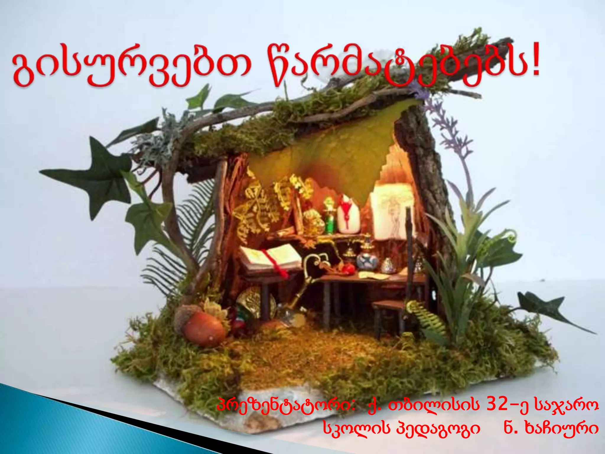 პრეზენტატორი: ქ. თბილისის 32-ე საჯარო
სკოლის პედაგოგი ნ. ხაჩიური

 