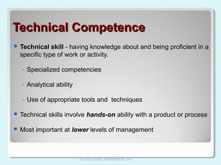 Technical Competence Examples 2.4.14 lecture ppt leadership skills | PPT
