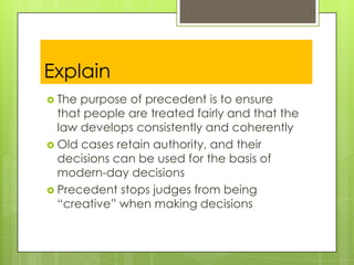 Precedent Example People 2.2 the system of precedent | PPTX