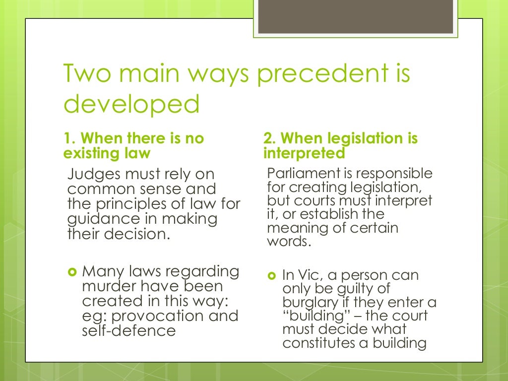 2 1 Sources Of Law British Common Law