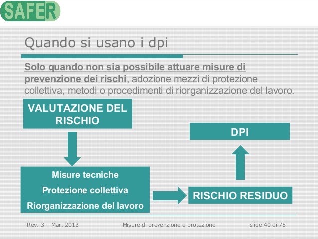 Misure di prevenzione e protezione in materia di salute e sicurezza s…