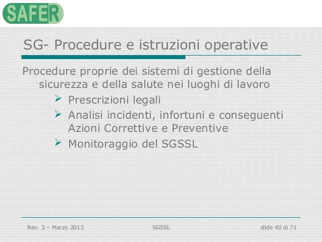 Sistema di gestione della salute e sicurezza sul lavoro
