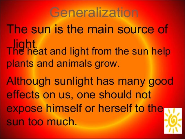 2. effects of the sun's heat and light