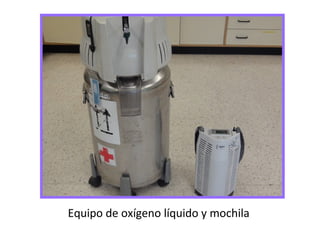 Equipo de oxígeno líquido y mochila
