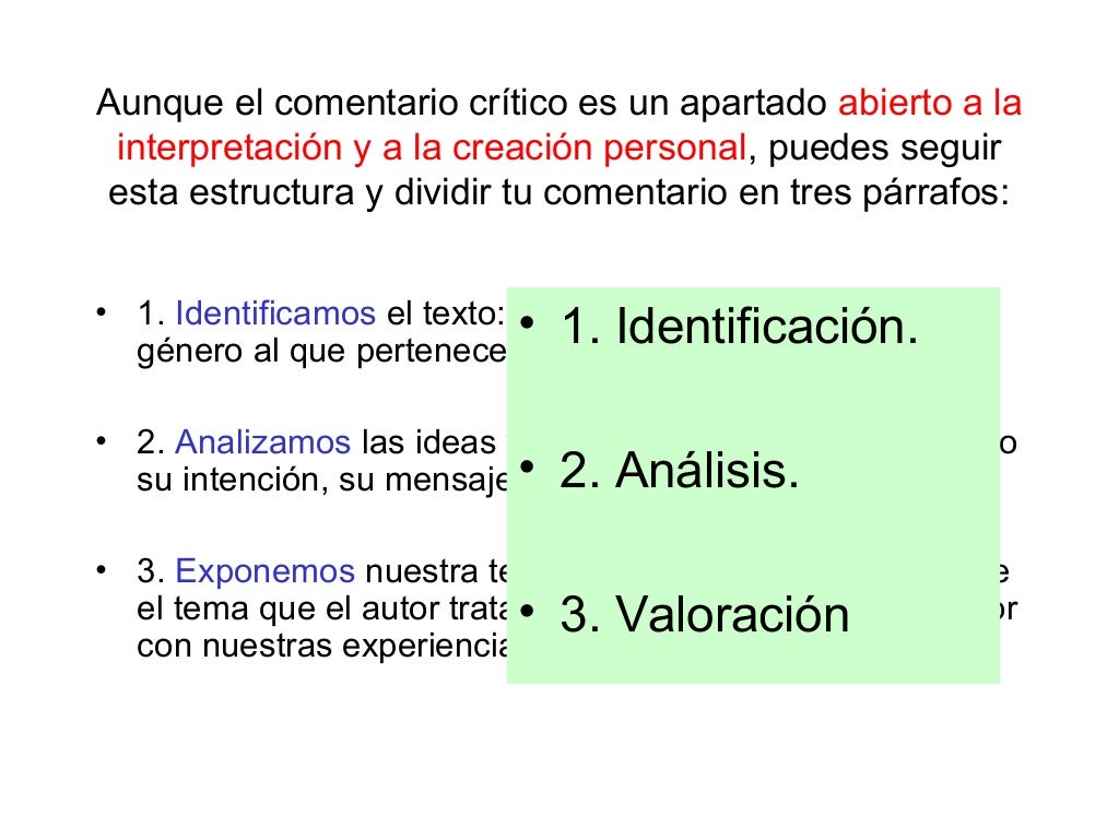 2. primer comentario de texto