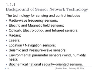 Sensor Technology Slideshow Basics of Wireless sensor networks | PPTX
