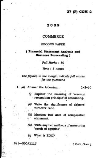 2. financial statement analysis and business forecasting 2009 guwahati university