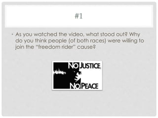 2.1 freedom riders writing assignment | PPTX