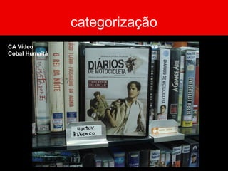 categorização
CA Vídeo
Cobal Humaitá
 