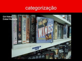 categorização
CA Vídeo
Cobal Humaitá
 