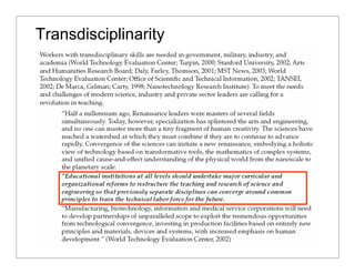 Transdisciplinarity
 