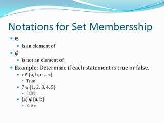 Set Member Syntax 2.1 Sets | PPTX