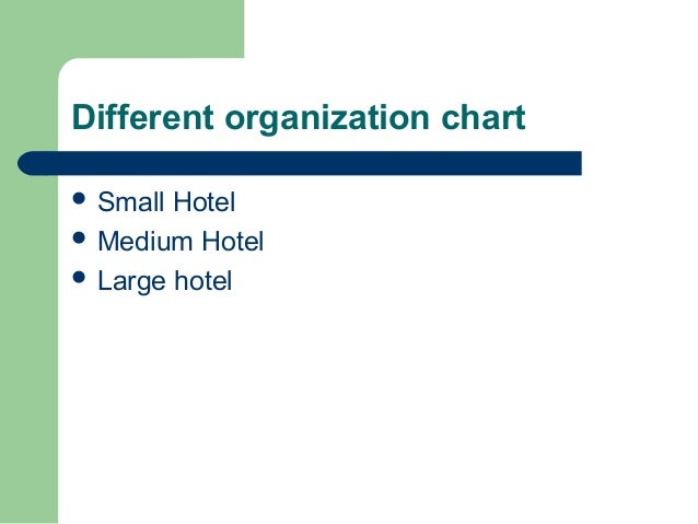 Small Hotel Organisational Chart
