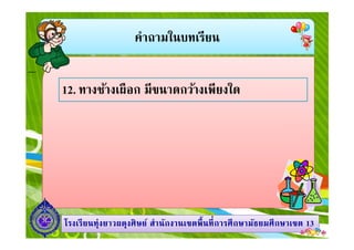 คําถามในบทเรียน
12. ทางช้างเผือก มีขนาดกว้างเพียงใด
1313โรงเรียนทุ่งยาวผดุงศิษย์ สํานักงานเขตพืนทีการศึกษามัธยมศึกษาโรงเรียนทุ่งยาวผดุงศิษย์ สํานักงานเขตพืนทีการศึกษามัธยมศึกษาเขตเขต 1313
 