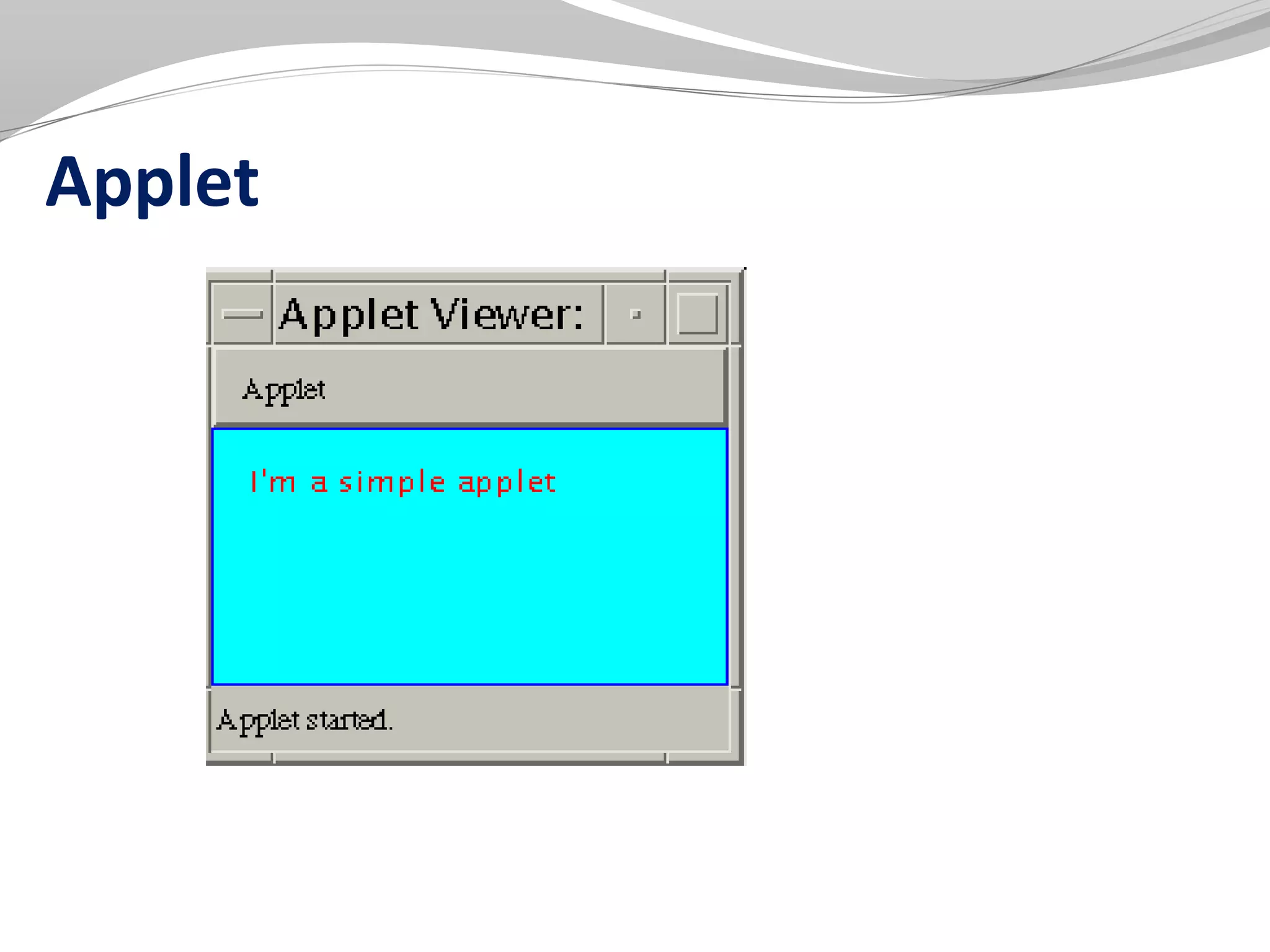 Applet
 