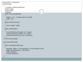 2.overview of c# | PPTX