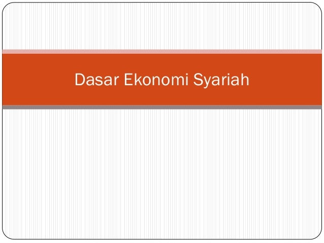 ekonomi syariah untuk pelajar definisi dan prinsip dasar