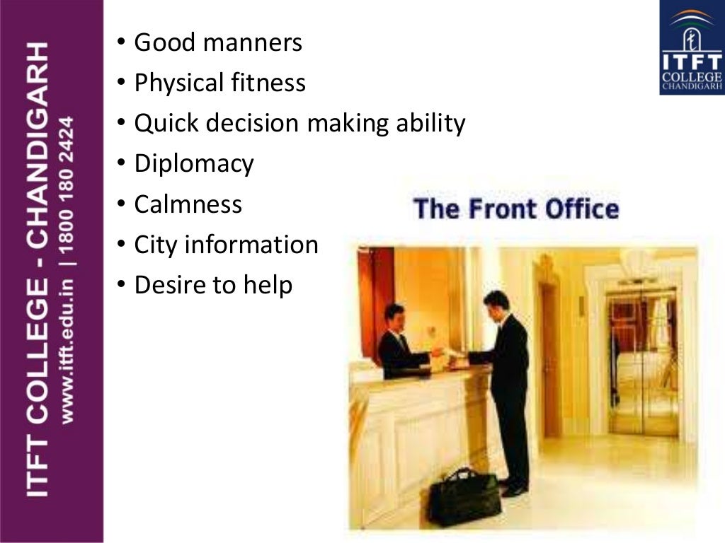 ITFTQualities of Front Office staff