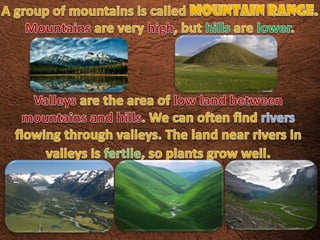 Different landscapes