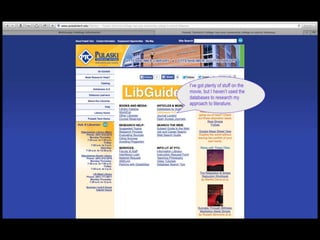 2. finding sources on the library's databases