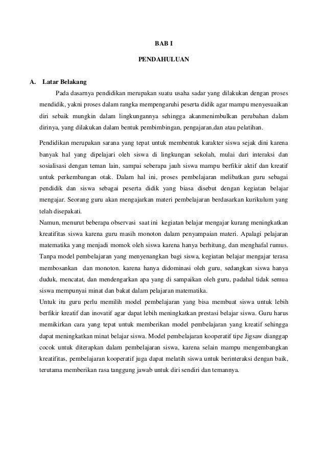 Makalah Model Pembelajaran Jigsaw