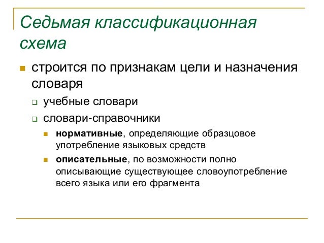 Виды словарей схема