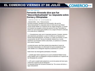 EL COMERCIO VIERNES 27 DE JULIO
 