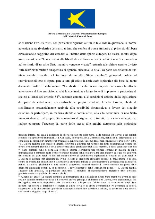Tomaselli Alessandro, Cittadinanza, libertà di circolazione, diritti … Tomaselli Alessandro, Cittadinanza, libertà di circolazione, diritti …