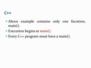 Introduction to cpp | PPT