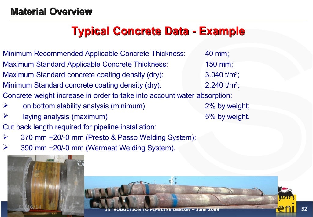 2. pipeline materials overview