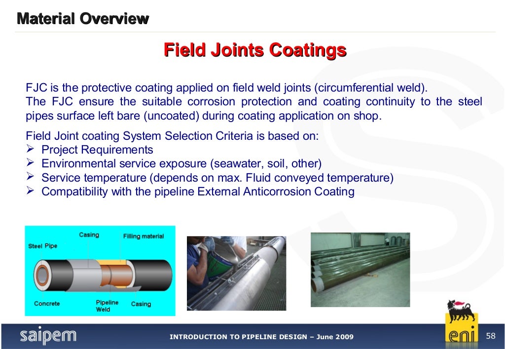2. pipeline materials overview