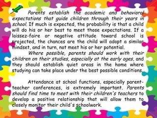 What are the roles and responsibilities of parents