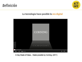La tecnología hace posible la era digital
Definición
 