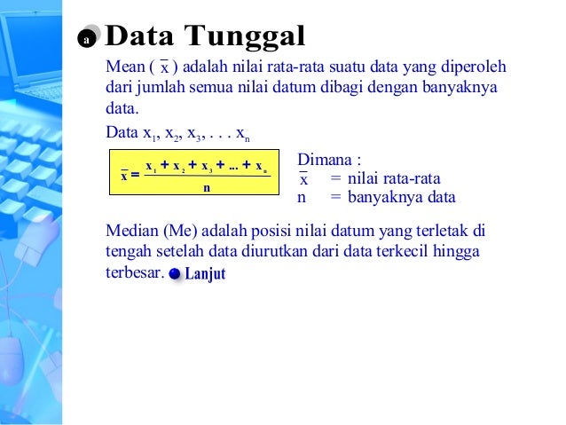 2 Ukuran Pemusatan Data