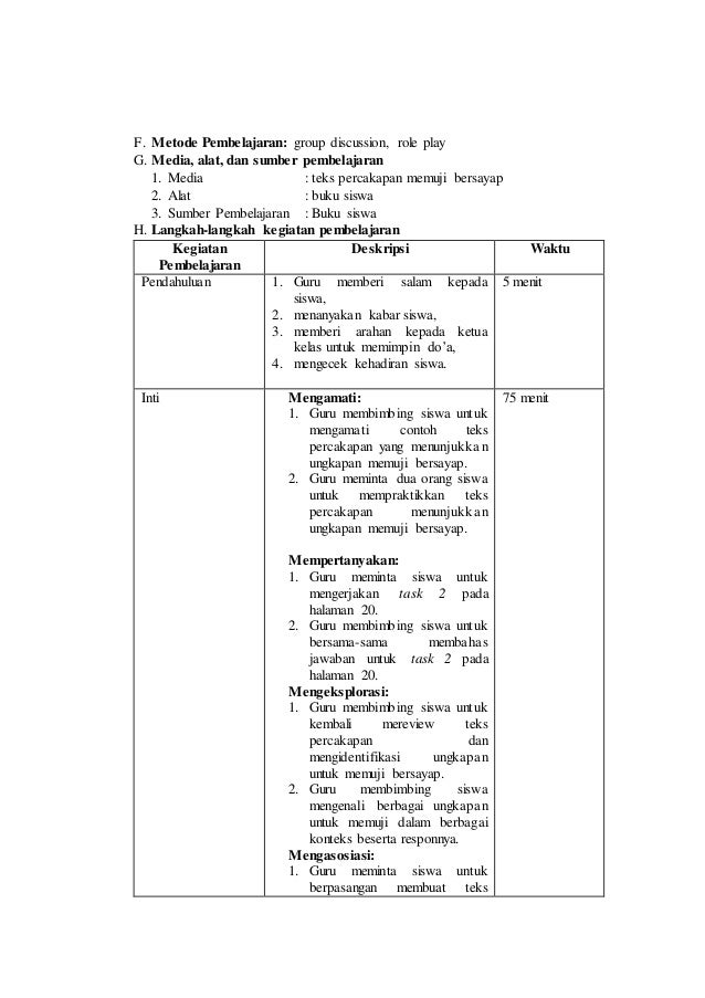 RPP BAHASA INGGRIS MEMUJI BERSAYAP KELAS X KURIKULUM 2013 RPP BAHASA INGGRIS MEMUJI BERSAYAP KELAS X KURIKULUM 2013