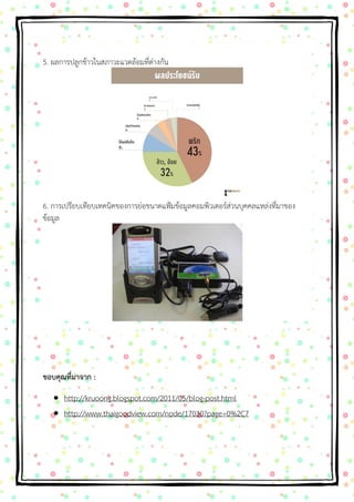 5. ผลการปลูกข้าวในสภาวะแวดล้อมที่ต่างกัน 6. การเปรียบเทียบเทคนิคของการย่อขนาดแฟ้มข้อมูลคอมพิวเตอร์ส่วนบุคคลแหล่งที่มาของ ข้อมูล 
ขอบคุณที่มาจาก : 
 http://kruoong.blogspot.com/2011/05/blog-post.html 
 http://www.thaigoodview.com/node/17030?page=0%2C7 
 