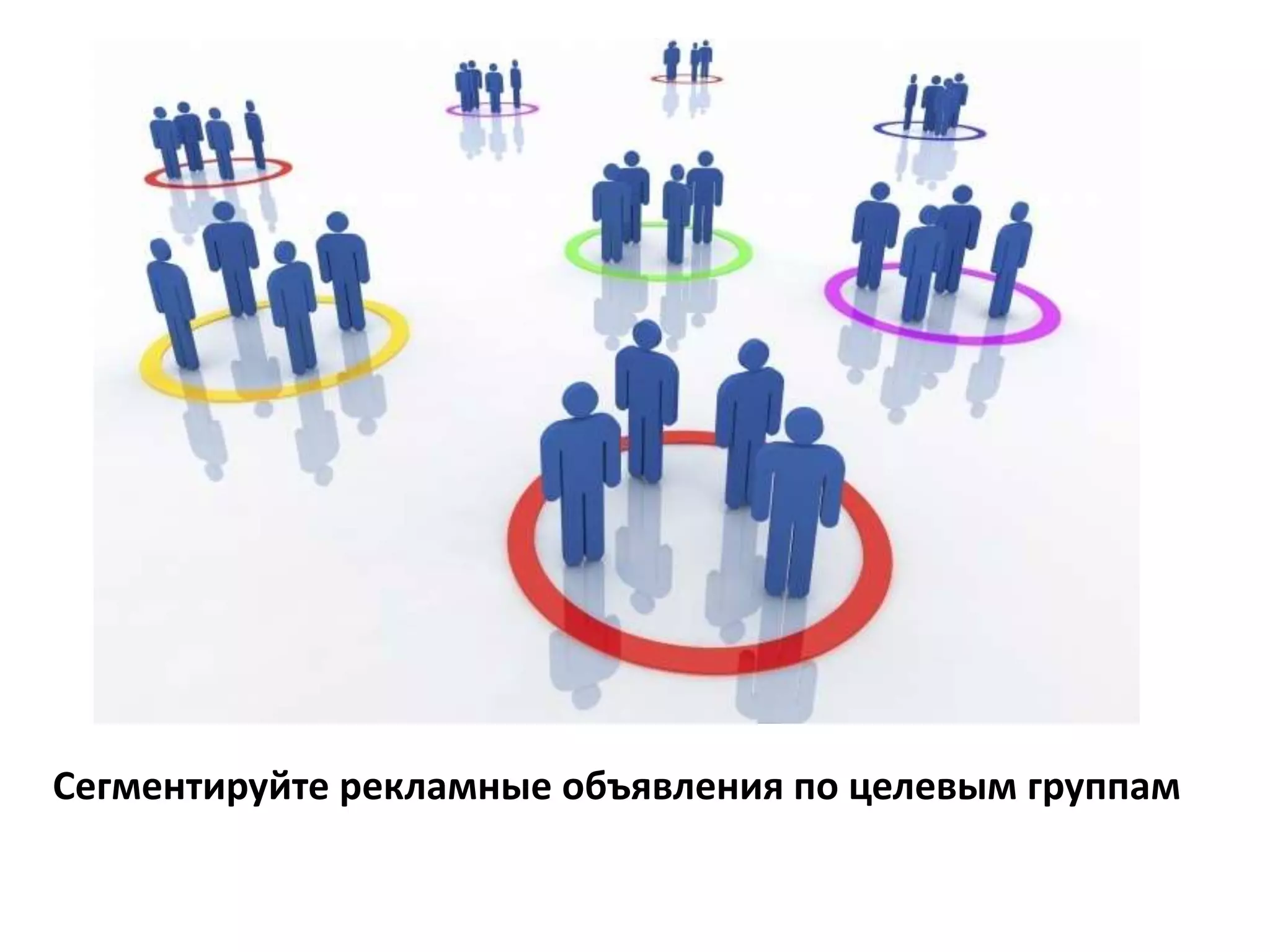 Сегментируйте рекламные объявления по целевым группам 
 